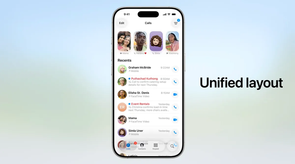 ios 26 apple telefon uygulaması