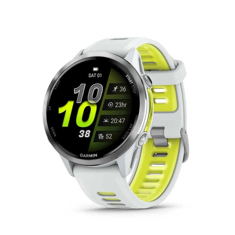 Garmin Forerunner 970 AMOLED GPS Koşu Saati Titanyum Beyaz | Sarı