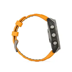Garmin fenix 8 - 47 mm, AMOLED GPS Akıllı Saat Sapphire, Titanyum, Turuncu/Grafit Silikon Kayışlı