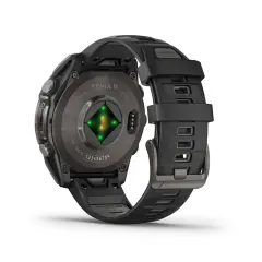 Garmin fenix 8 - 47 mm, AMOLED GPS Akıllı Saat Sapphire, Karbon Gri DLC Titanyum, Siyah/Gri Kayışlı