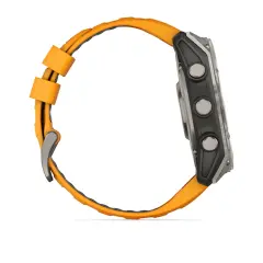 Garmin fēnix 8  AMOLED GPS Akıllı Saat - 51 mm Sapphire, Titanyum, Turuncu/Grafit Silikon Kayışlı