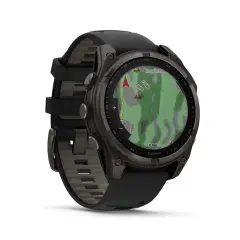 Garmin fēnix 8  Sapphire Solar GPS Akıllı Saat - 47 mm Karbon Gri DLC Titanyum, Siyah/Gri Silikon Kayışlı