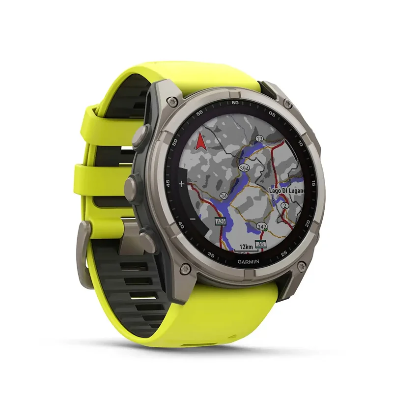 Garmin fēnix 8  Safir Solar GPS Akıllı Saat - 51 mm Sarı, Grafit Silikon Kayışlı