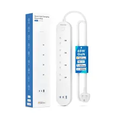 Meross UK Akıllı 65W Hızlı Şarjlı Çoklu Priz