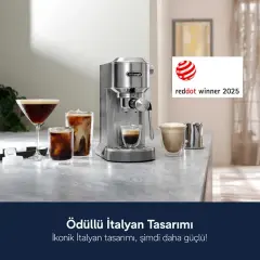 DeLonghi Dedica Duo Manuel Kahve Makinesi Metal-Silver