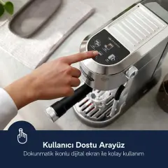 DeLonghi Dedica Duo Manuel Kahve Makinesi Metal-Silver