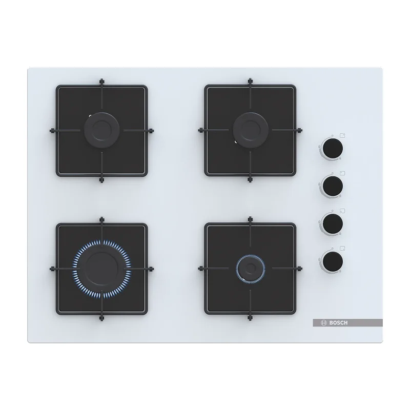 Bosch Serie 4 67 cm Beyaz Cam Gazlı Ankastre Ocak