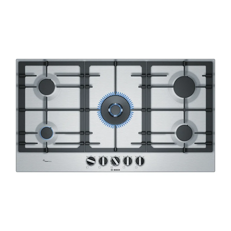 Bosch Serie 6 90 cm Inox Woklu Gazlı Ankastre Ocak