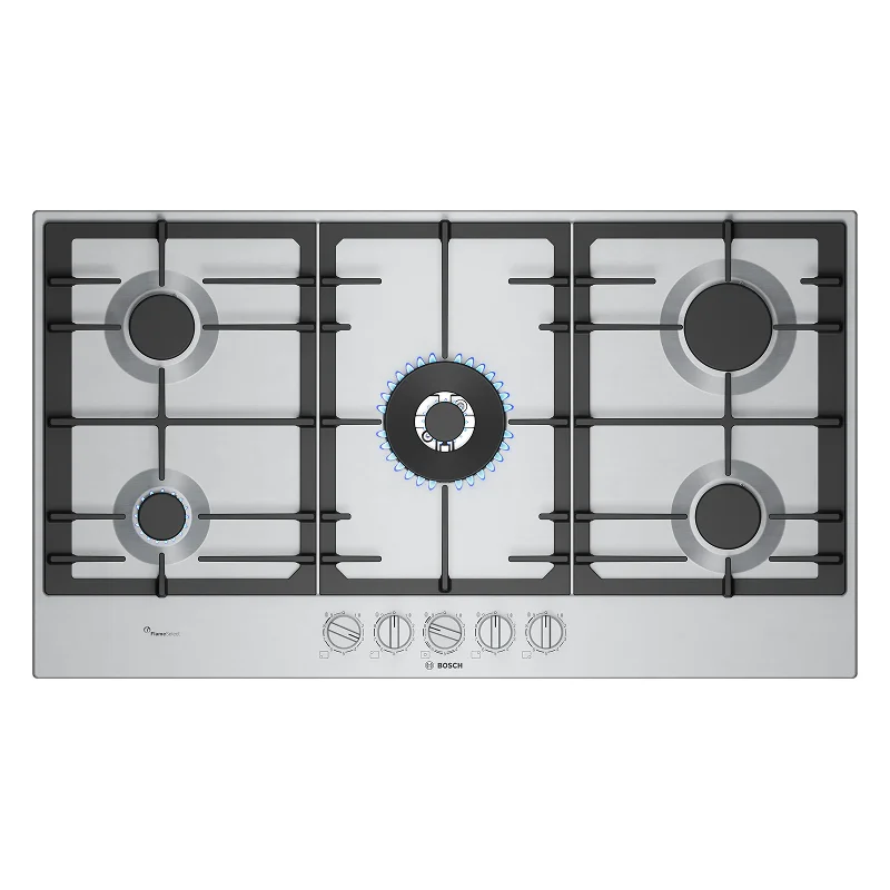 Bosch Serie 6 90 cm Inox Woklu Gazlı Ankastre Ocak