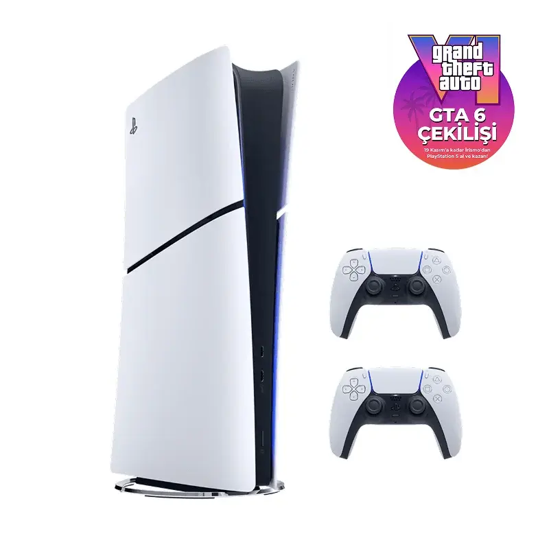 PlayStation 5 Slim Dijital Sürüm - 2x DualSense Kablosuz Joystick