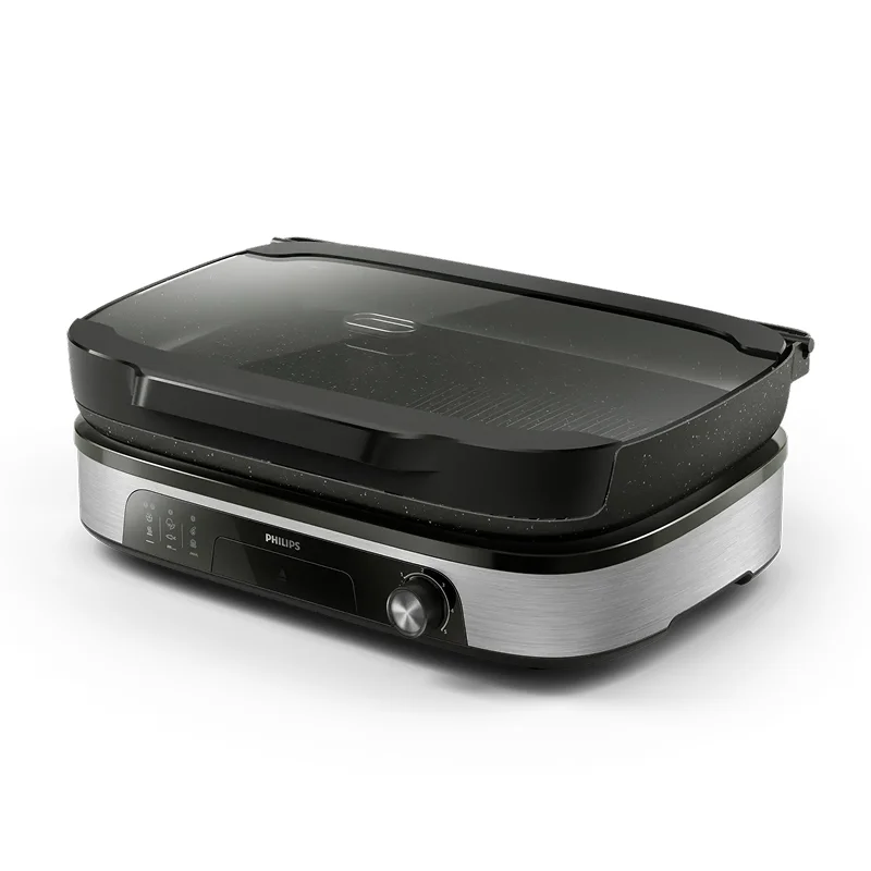 Philips 500 Series 2400 W Electric Grill with Glass Lid