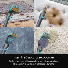 Shark StainStriker HairPro Pet Stain & Spot Cleaner - Evcil Hayvan Başlıklı Halı ve Koltuk Yıkama Makinesi (PX200EU)