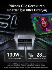 Anker Prime 200W, 6 Port GaN Şarj İstasyonu