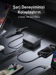 Anker Prime 200W, 6 Port GaN Şarj İstasyonu