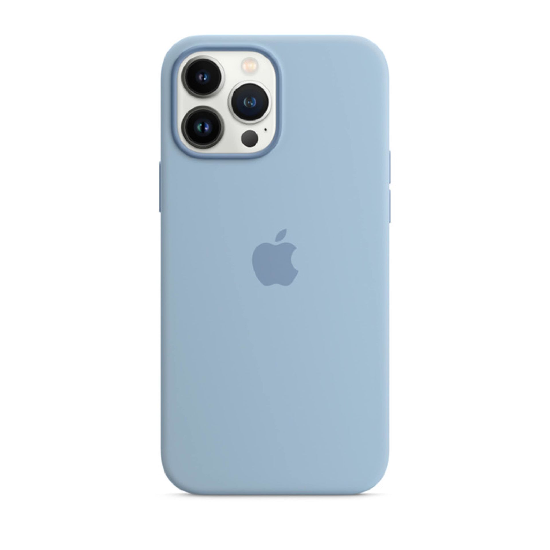 iPhone 13 Pro - MagSafe Özellikli Silikon Kılıf Mavi Sis