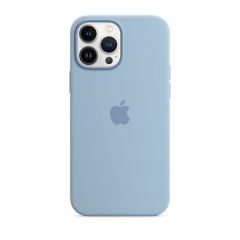 iPhone 13 Pro - MagSafe Özellikli Silikon Kılıf Mavi Sis