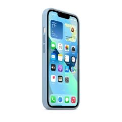 iPhone 13 Pro - MagSafe Özellikli Silikon Kılıf Mavi Sis