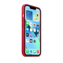 iPhone 13 Pro Max - MagSafe Özellikli Silikon Kılıf Kırmızı