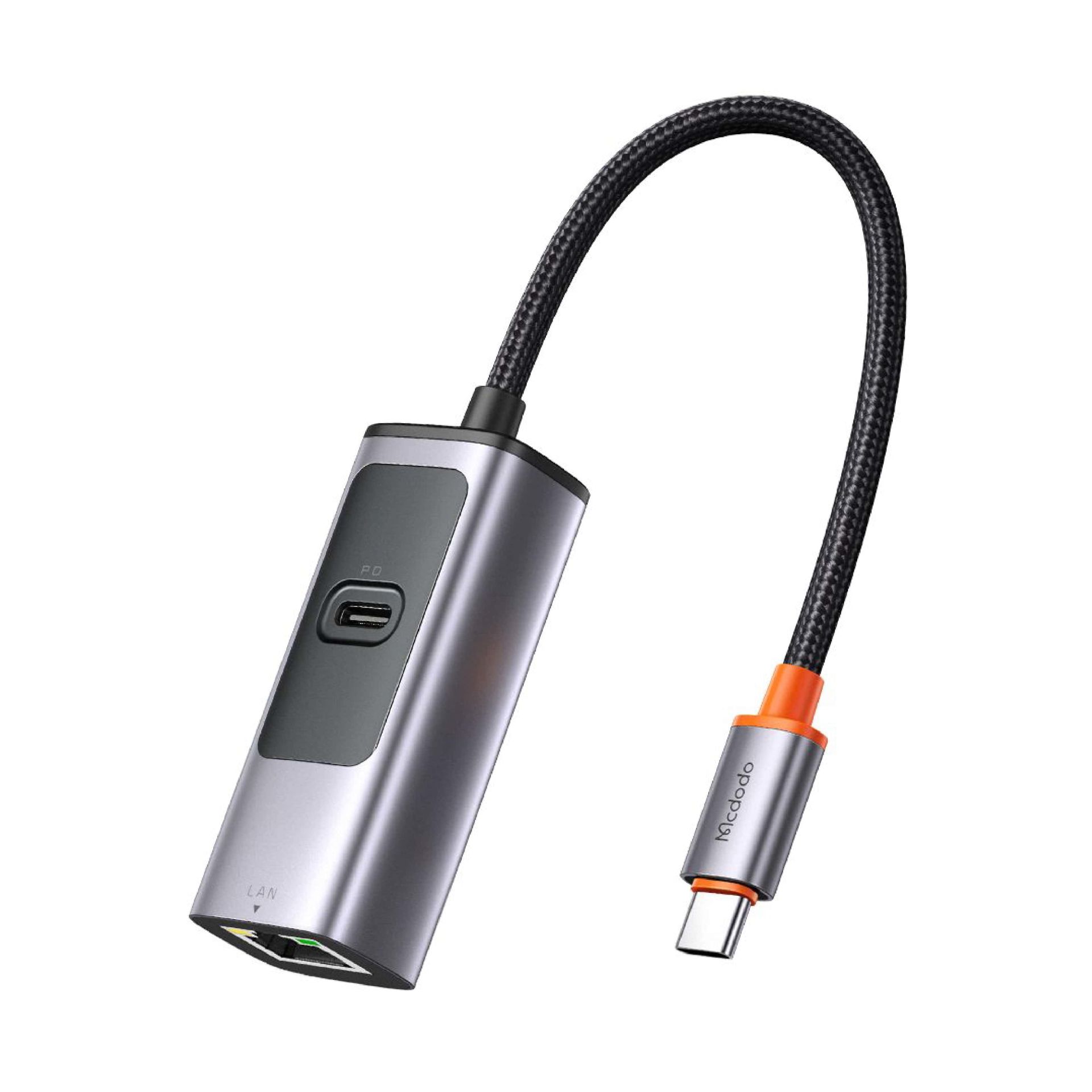 HU-0680 2 in 1 100W PD + LAN Port USB Type C Çoklayıcı Adaptör