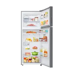 Samsung Bespoke AI SpaceMax™ 465 L Stainless Steel Refrigerator with Top Freezer