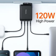 GaN 120W High Power 4 Ports  CH-0761 Type-C to Type-C Kablolu Hızlı Şarj Adaptörü UK