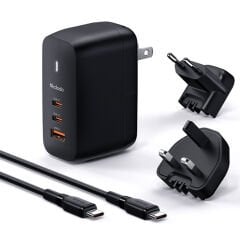 CH-8442 - 65W GaN Dual 2 Type-C + 1 USB-A Ports Travel Adaptör Seti (EU/UK/US plug)