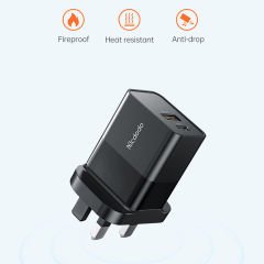 CH-1301 - 20W Dual  1 Type-C + 1 USB-A Ports Şarj Adaptörü UK