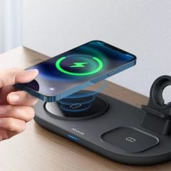 McDodo  CH-7061 - 15W 3 in 1 Wireless Şarj Standı (Telefon-Kulaklık-Saat)