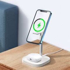 McDodo  CH-7340 - 15W 2 in 1 Wireless Şarj Standı (Telefon-Kulaklık)