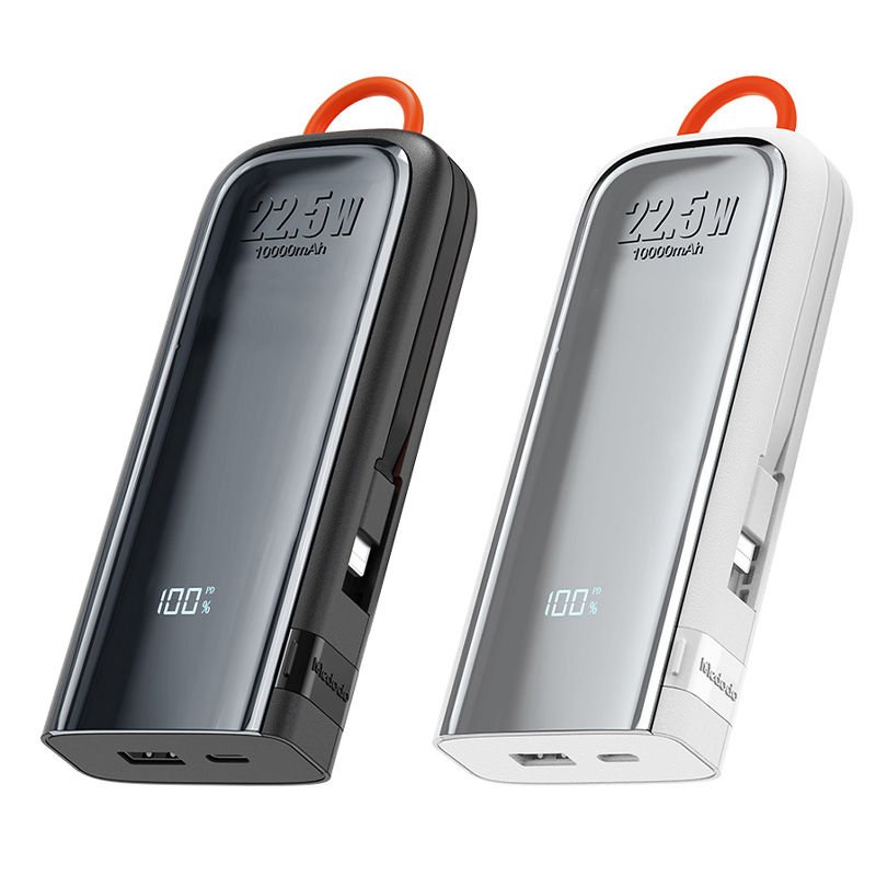 22.5W 10000 mAh Lightning + Type-C Kablolu PowerBank