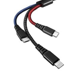 McDodo CA-6220 3 in 1 USB-A to Type-C - Lightning - Micro USB  Data - Hızlı Şarj Kablosu 1.2M