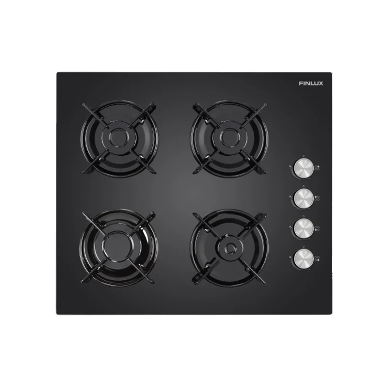 Finlux 4 Gözlü Siyah Cam Gazlı Ocak