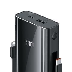 22.5W 10000 mAh Lightning + Type-C Kablolu PowerBank MC-1161 Black