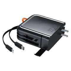 22.5W 15000 mAh Lightning + Type-C Kablolu PowerBank CH-1173  Black