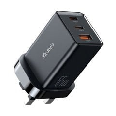 CH-1552 - 65W GaN 5 Dual  2 Type-C + 1 USB-A Ports Type-C to Type-C Kablolu Hızlı Şarj Adaptörü UK