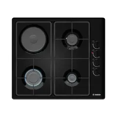 Bosch Serie 2 | 3 Gaz + 1 Elektrik  Siyah Ankastre Ocak