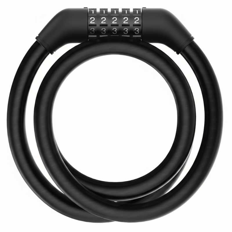 Xiaomi Mi Electric Scooter Şifreli Çelik Kablo Kilidi - Siyah