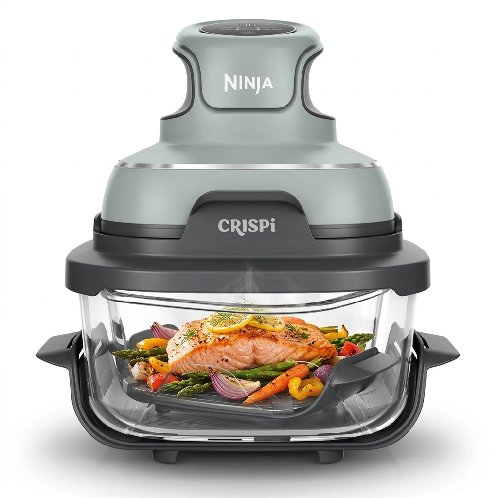 Ninja CRISPi 4-in-1 Smart Air Fryer — аэрогриль со стеклянной чашей и 4 режимами приготовления