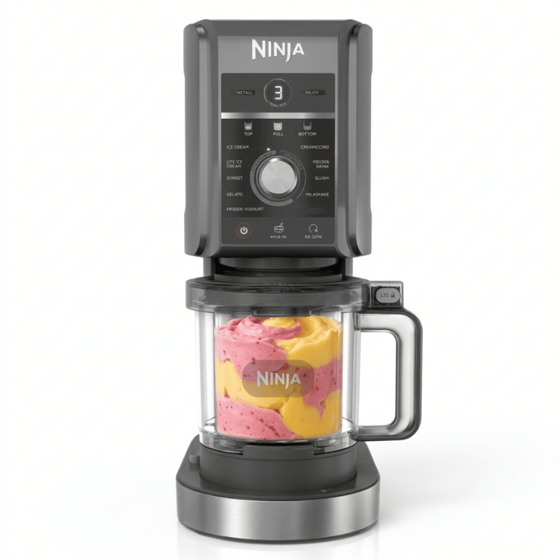 Ninja CREAMi Deluxe — домашняя профессиональная мороженица и машина для приготовления замороженных десертов 10-в-1