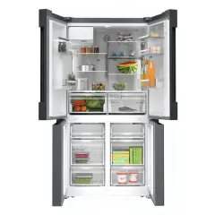 Bosch Serie 6 574 L No-Frost Buz ve Su Sebilli Siyah Inox Buzdolabı