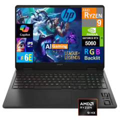 HP OMEN 16'' 2K 144Hz Gaming Laptop, AMD Ryzen 9 8940HX, 32GB DDR5 RAM, 1TB SSD, NVIDIA GeForce RTX 5060