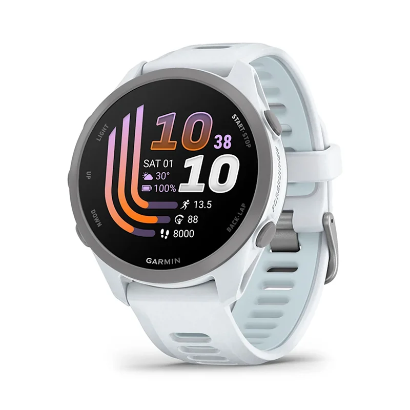 Garmin Forerunner 170 AMOLED GPS Koşu Saati Beyaz/Bulut Mavisi